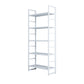 3/4/5-Shelf Iron Etagere Bookshelf Black and White Vertical Bookcase for Living Room 31.5"L x 11.8"W x 70.9"H White Clearhalo 'Bookcases' 'furn' 'furn_bookcases' 'Furniture' 'furniture_bookcases' 'Office Furniture' 4945829