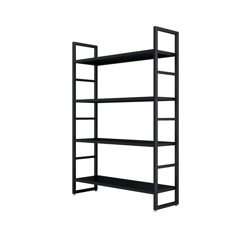 3/4/5-Shelf Iron Etagere Bookshelf Black and White Vertical Bookcase for Living Room 39.4"L x 11.8"W x 56.3"H Black Clearhalo 'Bookcases' 'furn' 'furn_bookcases' 'Furniture' 'furniture_bookcases' 'Office Furniture' 4945830