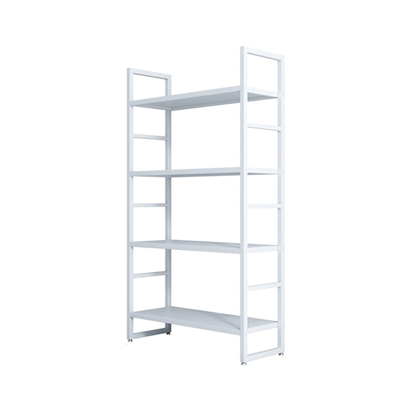 3/4/5-Shelf Iron Etagere Bookshelf Black and White Vertical Bookcase for Living Room 31.5"L x 11.8"W x 56.3"H White Clearhalo 'Bookcases' 'furn' 'furn_bookcases' 'Furniture' 'furniture_bookcases' 'Office Furniture' 4945833