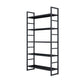 3/4/5-Shelf Iron Etagere Bookshelf Black and White Vertical Bookcase for Living Room 39.4"L x 11.8"W x 70.9"H Black Clearhalo 'Bookcases' 'furn' 'furn_bookcases' 'Furniture' 'furniture_bookcases' 'Office Furniture' 4945835