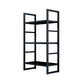3/4/5-Shelf Iron Etagere Bookshelf Black and White Vertical Bookcase for Living Room 23.6"L x 11.8"W x 41.7"H Black Clearhalo 'Bookcases' 'furn' 'furn_bookcases' 'Furniture' 'furniture_bookcases' 'Office Furniture' 4945837