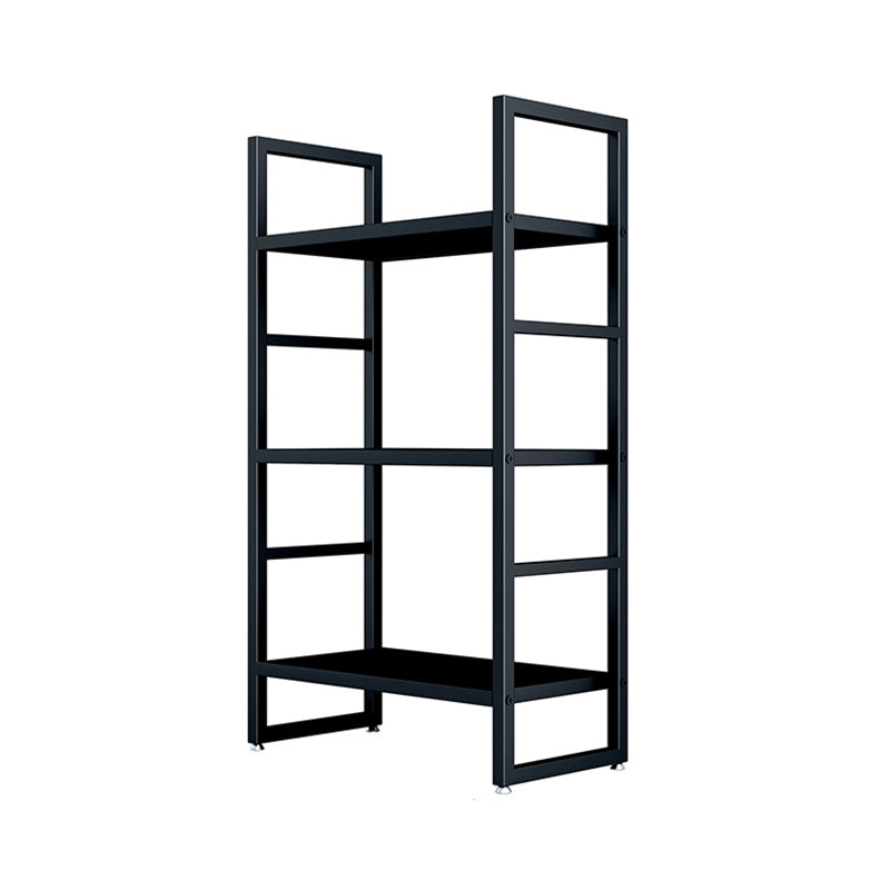 3/4/5-Shelf Iron Etagere Bookshelf Black and White Vertical Bookcase for Living Room 23.6"L x 11.8"W x 41.7"H Black Clearhalo 'Bookcases' 'furn' 'furn_bookcases' 'Furniture' 'furniture_bookcases' 'Office Furniture' 4945837