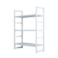 3/4/5-Shelf Iron Etagere Bookshelf Black and White Vertical Bookcase for Living Room 31.5"L x 11.8"W x 41.7"H White Clearhalo 'Bookcases' 'furn' 'furn_bookcases' 'Furniture' 'furniture_bookcases' 'Office Furniture' 4945841