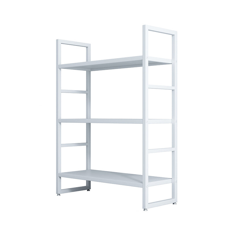 3/4/5-Shelf Iron Etagere Bookshelf Black and White Vertical Bookcase for Living Room 31.5"L x 11.8"W x 41.7"H White Clearhalo 'Bookcases' 'furn' 'furn_bookcases' 'Furniture' 'furniture_bookcases' 'Office Furniture' 4945841