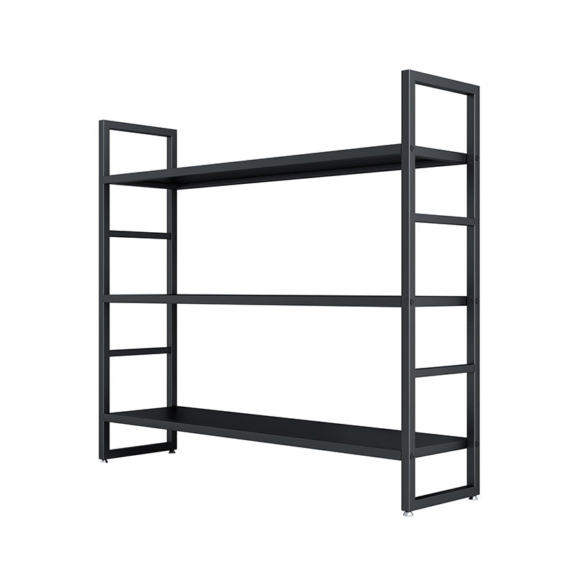 3/4/5-Shelf Iron Etagere Bookshelf Black and White Vertical Bookcase for Living Room 47.2"L x 11.8"W x 41.7"H Black Clearhalo 'Bookcases' 'furn' 'furn_bookcases' 'Furniture' 'furniture_bookcases' 'Office Furniture' 4945843