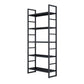 3/4/5-Shelf Iron Etagere Bookshelf Black and White Vertical Bookcase for Living Room 31.5"L x 11.8"W x 70.9"H Black Clearhalo 'Bookcases' 'furn' 'furn_bookcases' 'Furniture' 'furniture_bookcases' 'Office Furniture' 4945844