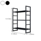 3/4/5-Shelf Iron Etagere Bookshelf Black and White Vertical Bookcase for Living Room Clearhalo 'Bookcases' 'furn' 'furn_bookcases' 'Furniture' 'furniture_bookcases' 'Office Furniture' 4945846