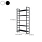 3/4/5-Shelf Iron Etagere Bookshelf Black and White Vertical Bookcase for Living Room Clearhalo 'Bookcases' 'furn' 'furn_bookcases' 'Furniture' 'furniture_bookcases' 'Office Furniture' 4945855