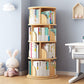 Wood Geometric Bookcase Contemporary Closed Back Book Shelf for Home Office 15.7"L x 15.7"W x 50.4"H Natural Clearhalo 'Bookcases' 'furn' 'furn_bookcases' 'Furniture' 'furniture_bookcases' 'Office Furniture' 4945884
