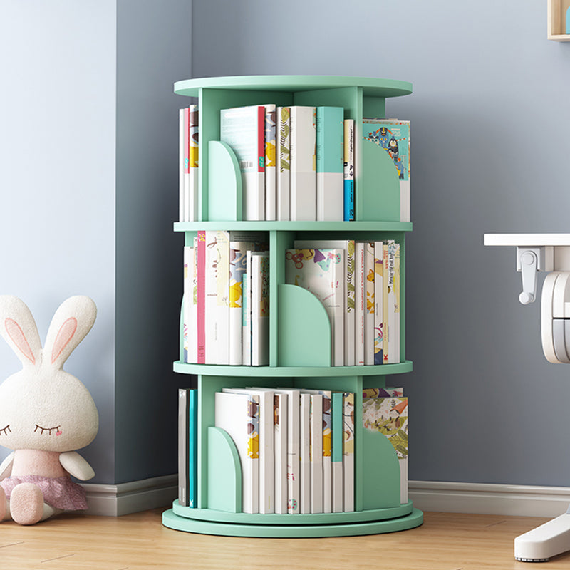 Wood Geometric Bookcase Contemporary Closed Back Book Shelf for Home Office 15.7"L x 15.7"W x 38.2"H Green Clearhalo 'Bookcases' 'furn' 'furn_bookcases' 'Furniture' 'furniture_bookcases' 'Office Furniture' 4945892