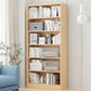 Modern Vertical Standard Bookcase Manufactured Wood Bookshelf for Home Natural 31.5"L x 9.4"W x 70.1"H Clearhalo 'Bookcases' 'Furniture' 'furniture_bookcases' 'Office Furniture' 4945911
