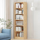 Modern Vertical Standard Bookcase Manufactured Wood Bookshelf for Home Natural 15.7"L x 9.4"W x 70.1"H Clearhalo 'Bookcases' 'Furniture' 'furniture_bookcases' 'Office Furniture' 4945926