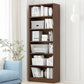 Modern Vertical Standard Bookcase Manufactured Wood Bookshelf for Home Brown 23.6"L x 9.4"W x 70.1"H Clearhalo 'Bookcases' 'Furniture' 'furniture_bookcases' 'Office Furniture' 4945935