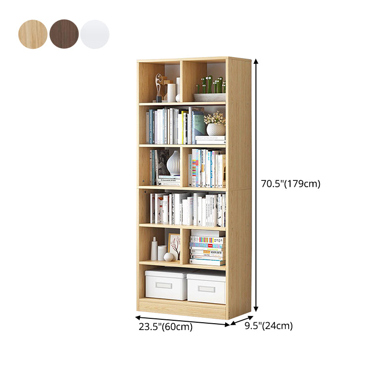 Modern Vertical Standard Bookcase Manufactured Wood Bookshelf for Home Clearhalo 'Bookcases' 'Furniture' 'furniture_bookcases' 'Office Furniture' 4945941