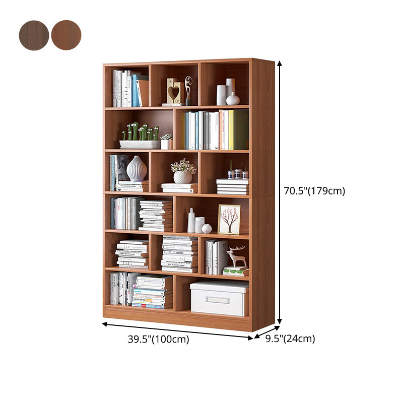 Modern Vertical Standard Bookcase Manufactured Wood Bookshelf for Home Clearhalo 'Bookcases' 'Furniture' 'furniture_bookcases' 'Office Furniture' 4945944