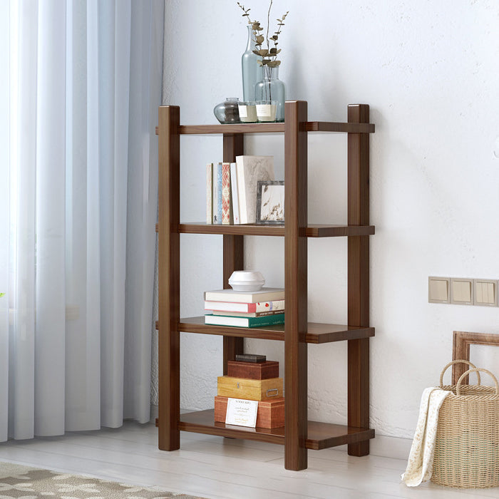 Vertical Shelf Bookcase with Shelves Wooden Bookshelf for Home Office Dark Brown Clearhalo 'Bookcases' 'furn' 'furn_bookcases' 'Furniture' 'furniture_bookcases' 'Office Furniture' 4945953