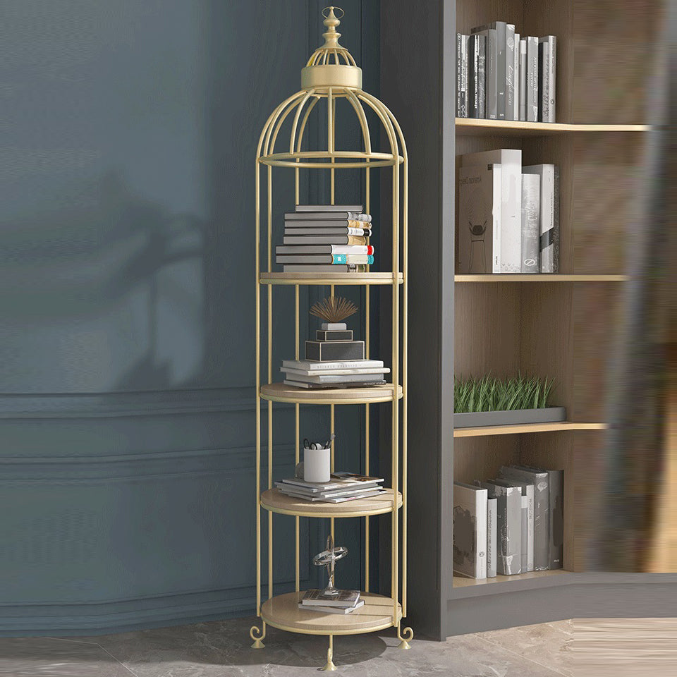 Modern Indoor Geometric Bookshelf Metal Frame Manufactured Wood Shelf Bookcase Clearhalo 'Bookcases' 'furn' 'furn_bookcases' 'Furniture' 'furniture_bookcases' 'Office Furniture' 4945991