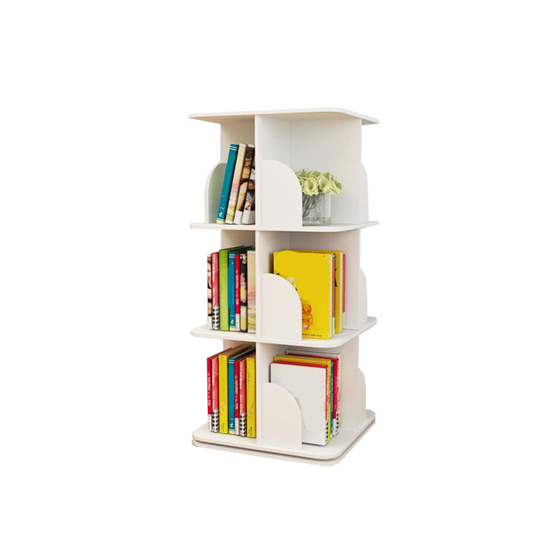 White Closed Back Bookshelf Manufactured Wood Bookcase for Living Room 15.4"L x 15.4"W x 37.4"H Clearhalo 'Bookcases' 'furn' 'furn_bookcases' 'Furniture' 'furniture_bookcases' 'Office Furniture' 4946000