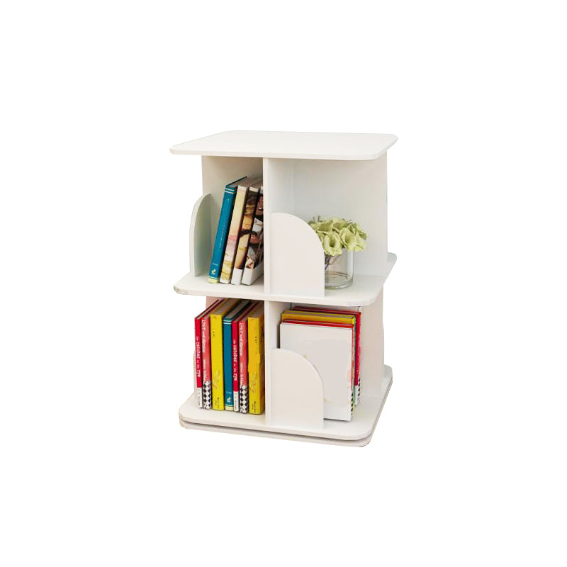 White Closed Back Bookshelf Manufactured Wood Bookcase for Living Room 18.1"L x 18.1"W x 25.2"H Clearhalo 'Bookcases' 'furn' 'furn_bookcases' 'Furniture' 'furniture_bookcases' 'Office Furniture' 4946004
