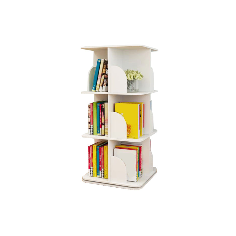 White Closed Back Bookshelf Manufactured Wood Bookcase for Living Room 18.1"L x 18.1"W x 37.4"H Clearhalo 'Bookcases' 'furn' 'furn_bookcases' 'Furniture' 'furniture_bookcases' 'Office Furniture' 4946007