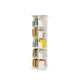 White Closed Back Bookshelf Manufactured Wood Bookcase for Living Room 18.1"L x 18.1"W x 49.6"H Clearhalo 'Bookcases' 'furn' 'furn_bookcases' 'Furniture' 'furniture_bookcases' 'Office Furniture' 4946010