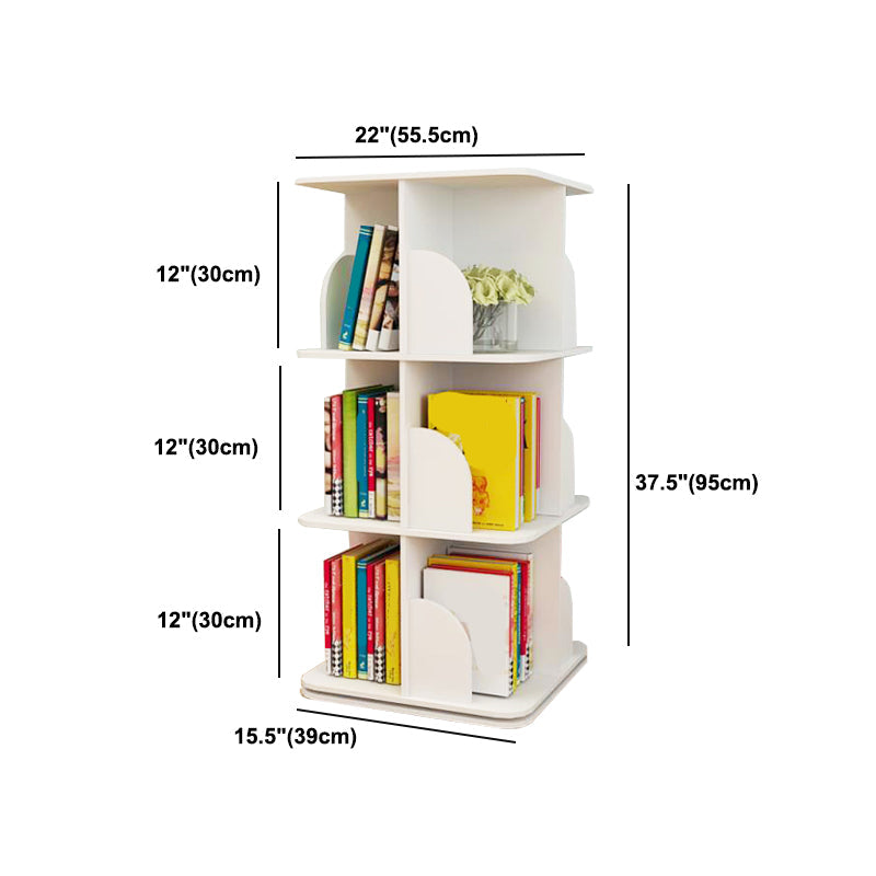 White Closed Back Bookshelf Manufactured Wood Bookcase for Living Room Clearhalo 'Bookcases' 'furn' 'furn_bookcases' 'Furniture' 'furniture_bookcases' 'Office Furniture' 4946012