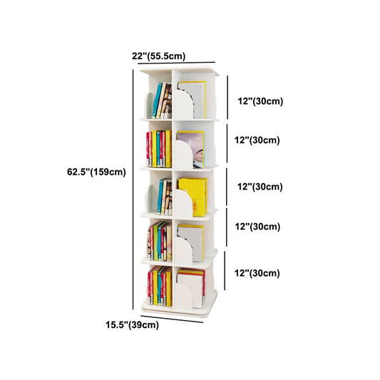 White Closed Back Bookshelf Manufactured Wood Bookcase for Living Room Clearhalo 'Bookcases' 'furn' 'furn_bookcases' 'Furniture' 'furniture_bookcases' 'Office Furniture' 4946014