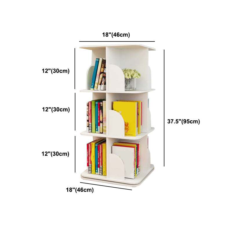 White Closed Back Bookshelf Manufactured Wood Bookcase for Living Room Clearhalo 'Bookcases' 'furn' 'furn_bookcases' 'Furniture' 'furniture_bookcases' 'Office Furniture' 4946016