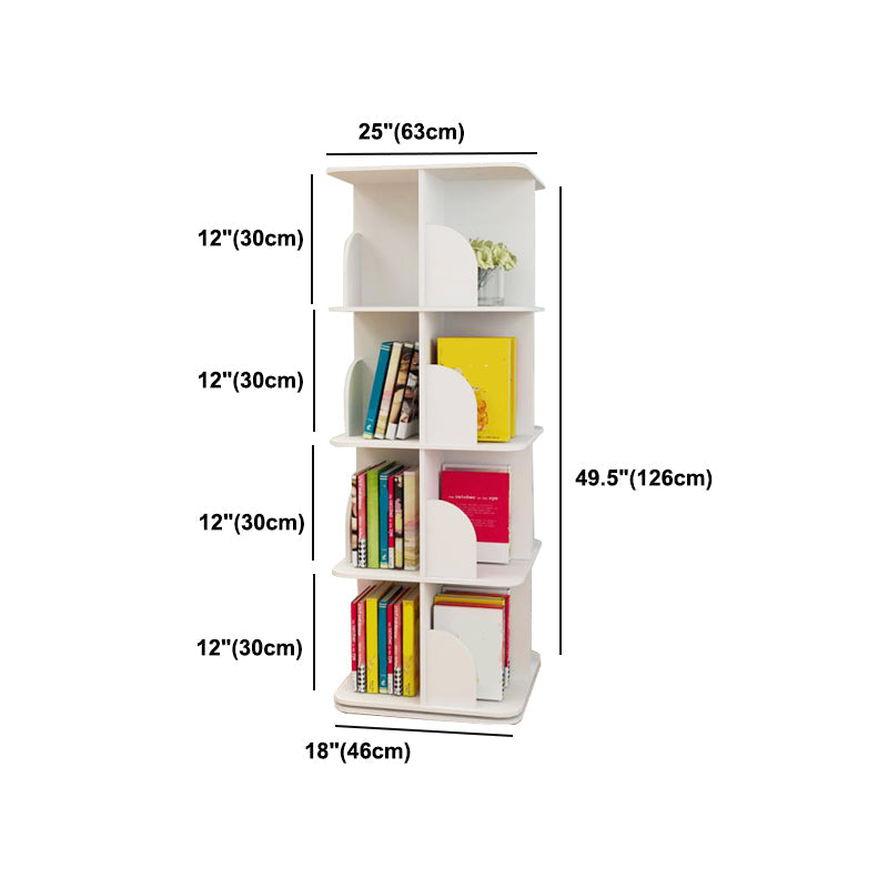 White Closed Back Bookshelf Manufactured Wood Bookcase for Living Room Clearhalo 'Bookcases' 'furn' 'furn_bookcases' 'Furniture' 'furniture_bookcases' 'Office Furniture' 4946017