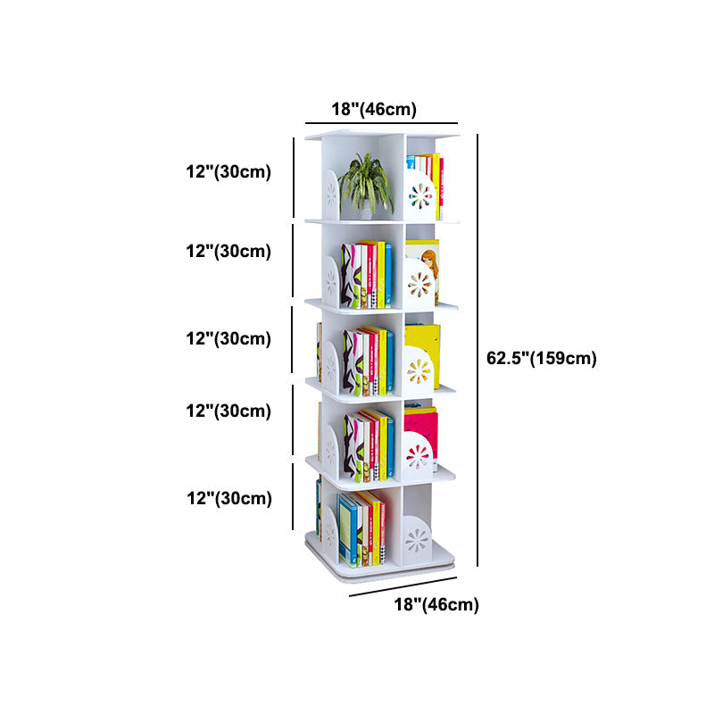 White Closed Back Bookshelf Manufactured Wood Bookcase for Living Room Clearhalo 'Bookcases' 'furn' 'furn_bookcases' 'Furniture' 'furniture_bookcases' 'Office Furniture' 4946018