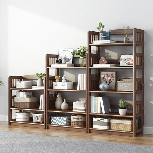 Standard Shelf Bookcase With Rectangular Shelves Wooden Bookshelf Clearhalo 'Bookcases' 'Furniture' 'furniture_bookcases' 'Office Furniture' 4946042