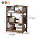 Standard Shelf Bookcase With Rectangular Shelves Wooden Bookshelf Clearhalo 'Bookcases' 'Furniture' 'furniture_bookcases' 'Office Furniture' 4946043