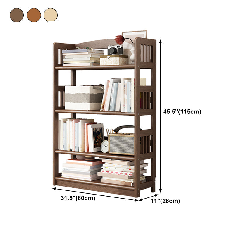 Standard Shelf Bookcase With Rectangular Shelves Wooden Bookshelf Clearhalo 'Bookcases' 'Furniture' 'furniture_bookcases' 'Office Furniture' 4946046