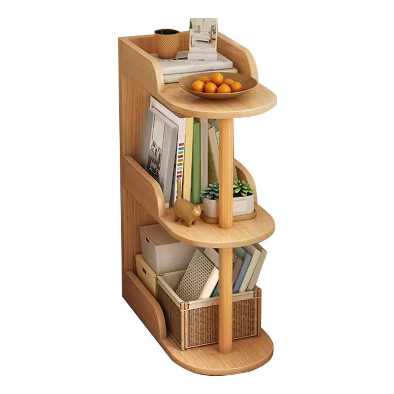 Manufactured Wood Corner Bookshelf Closed Back Vertical Bookcase for Home 9.4"L x 18.9"W x 28.3"H Natural Clearhalo 'Bookcases' 'furn' 'furn_bookcases' 'Furniture' 'furniture_bookcases' 'Office Furniture' 4946057