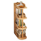 Manufactured Wood Corner Bookshelf Closed Back Vertical Bookcase for Home 11.8"L x 18.9"W x 40.6"H Natural Clearhalo 'Bookcases' 'furn' 'furn_bookcases' 'Furniture' 'furniture_bookcases' 'Office Furniture' 4946063