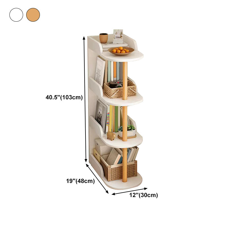Manufactured Wood Corner Bookshelf Closed Back Vertical Bookcase for Home Clearhalo 'Bookcases' 'furn' 'furn_bookcases' 'Furniture' 'furniture_bookcases' 'Office Furniture' 4946068