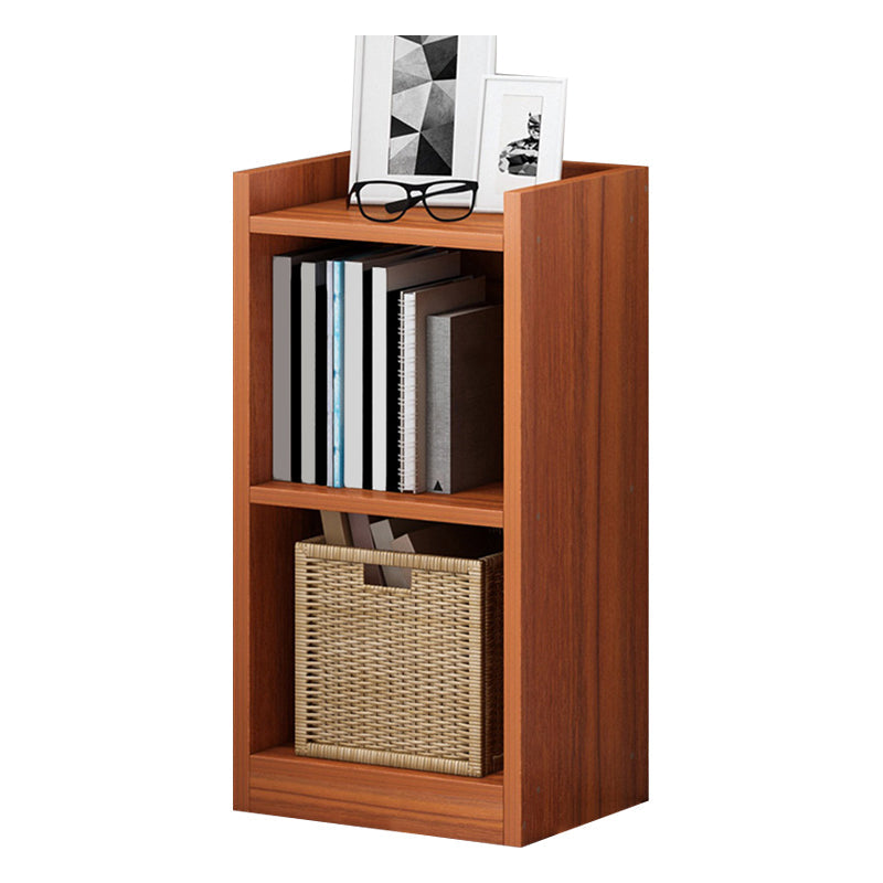 Modern Vertical Standard Bookshelf Manufactured Wood Bookcase for Living Room 10.6"L x 9.4"W x 26.8"H Red Brown Clearhalo 'Bookcases' 'furn' 'furn_bookcases' 'Furniture' 'furniture_bookcases' 'Office Furniture' 4946070