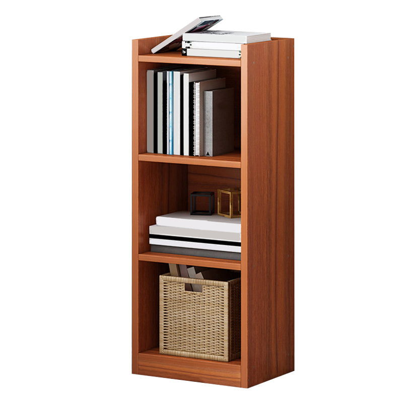 Modern Vertical Standard Bookshelf Manufactured Wood Bookcase for Living Room 13"L x 9.4"W x 37.8"H Red Brown Clearhalo 'Bookcases' 'furn' 'furn_bookcases' 'Furniture' 'furniture_bookcases' 'Office Furniture' 4946072