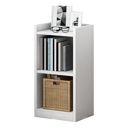 Modern Vertical Standard Bookshelf Manufactured Wood Bookcase for Living Room 10.6"L x 9.4"W x 26.8"H White Clearhalo 'Bookcases' 'furn' 'furn_bookcases' 'Furniture' 'furniture_bookcases' 'Office Furniture' 4946077