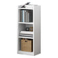 Modern Vertical Standard Bookshelf Manufactured Wood Bookcase for Living Room 13"L x 9.4"W x 37.8"H White Clearhalo 'Bookcases' 'furn' 'furn_bookcases' 'Furniture' 'furniture_bookcases' 'Office Furniture' 4946079