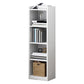Modern Vertical Standard Bookshelf Manufactured Wood Bookcase for Living Room 13"L x 9.4"W x 48.8"H White Clearhalo 'Bookcases' 'furn' 'furn_bookcases' 'Furniture' 'furniture_bookcases' 'Office Furniture' 4946081