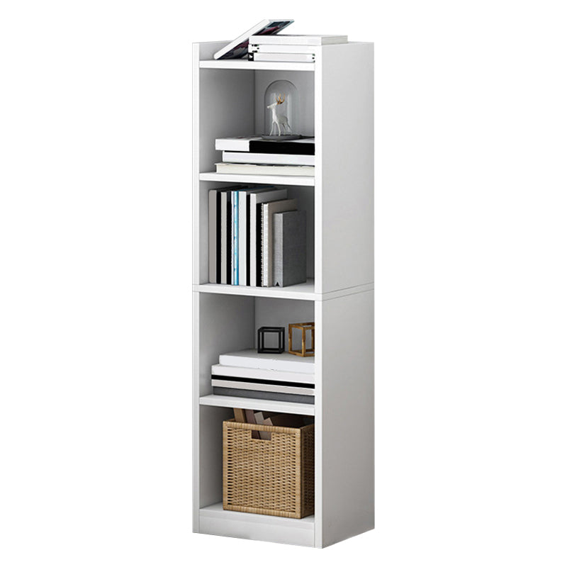 Modern Vertical Standard Bookshelf Manufactured Wood Bookcase for Living Room 13"L x 9.4"W x 48.8"H White Clearhalo 'Bookcases' 'furn' 'furn_bookcases' 'Furniture' 'furniture_bookcases' 'Office Furniture' 4946081