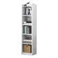 Modern Vertical Standard Bookshelf Manufactured Wood Bookcase for Living Room 13"L x 9.4"W x 59.8"H White Clearhalo 'Bookcases' 'furn' 'furn_bookcases' 'Furniture' 'furniture_bookcases' 'Office Furniture' 4946083