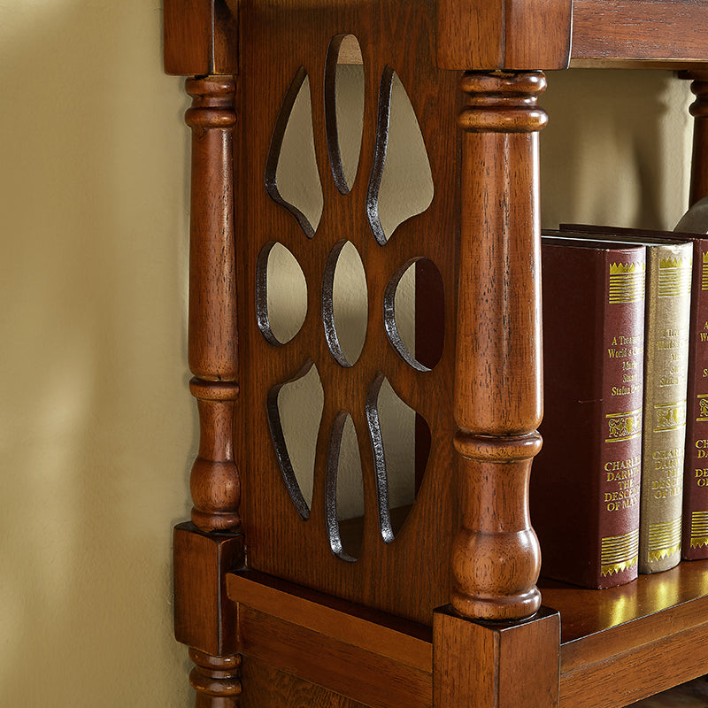 Solid Wood Bookshelf Industrial Bookcase 3-shelf Etagere With Rectangular Shelves Clearhalo 'Bookcases' 'furn' 'furn_bookcases' 'Furniture' 'furniture_bookcases' 'Office Furniture' 4946098