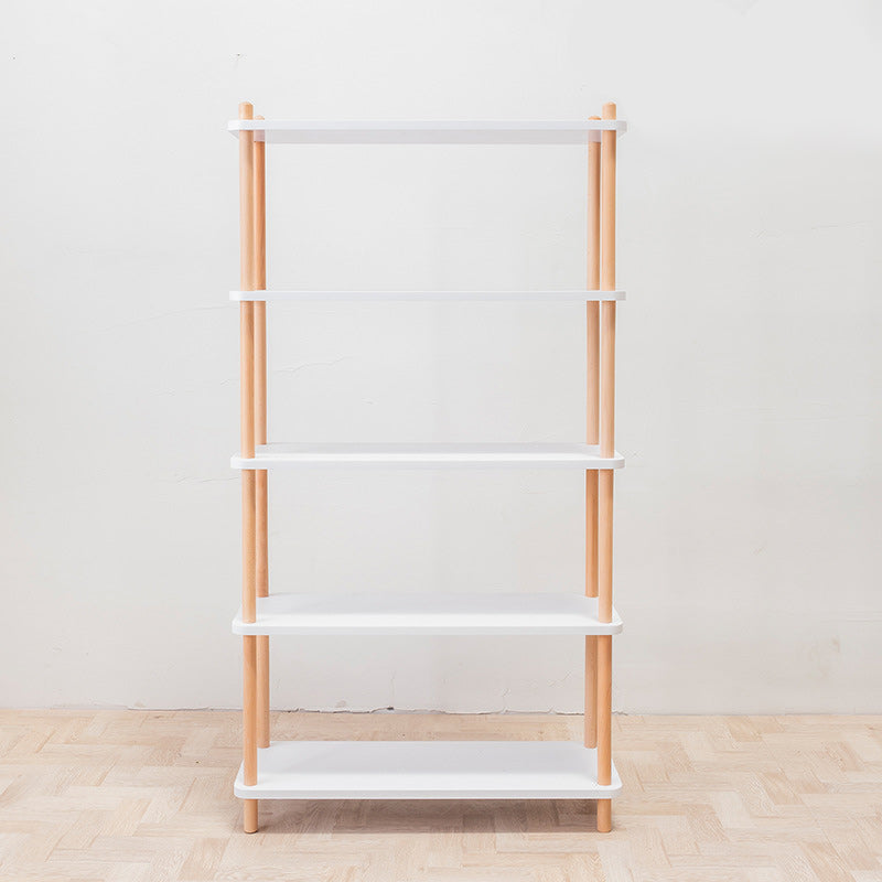 Etagere Shelf Bookcase Modern & Contemporary Bookshelf for Home Office White 31.5"L x 11.8"W x 57.5"H Clearhalo 'Bookcases' 'Furniture' 'furniture_bookcases' 'Office Furniture' 4946109