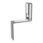 Stone Bar Dining Table Modern Bar Table with Pedestal and Glass Locker for Living Room 53.1"L x 15.7"W x 80.7"H Black Without Chairs Clearhalo 'Bar Furniture' 'Bar Tables' 'bar_tables' 'furn' 'furn_bar_tables' 'Furniture' 'furniture_bar_tables' 'Kitchen & Dining Furniture' 4946195