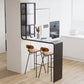 Stone Bar Dining Table Modern Bar Table with Pedestal and Glass Locker for Living Room Clearhalo 'Bar Furniture' 'Bar Tables' 'bar_tables' 'furn' 'furn_bar_tables' 'Furniture' 'furniture_bar_tables' 'Kitchen & Dining Furniture' 4946204