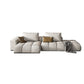 Nordic Cream Square Arm Sofa Faux Leather Cushion Back Sectional for Living Room Left Clearhalo 'furn' 'furn_sectionals' 'Furniture' 'furniture_sectionals' 'Living Room Furniture' 'Sectionals' 4946251