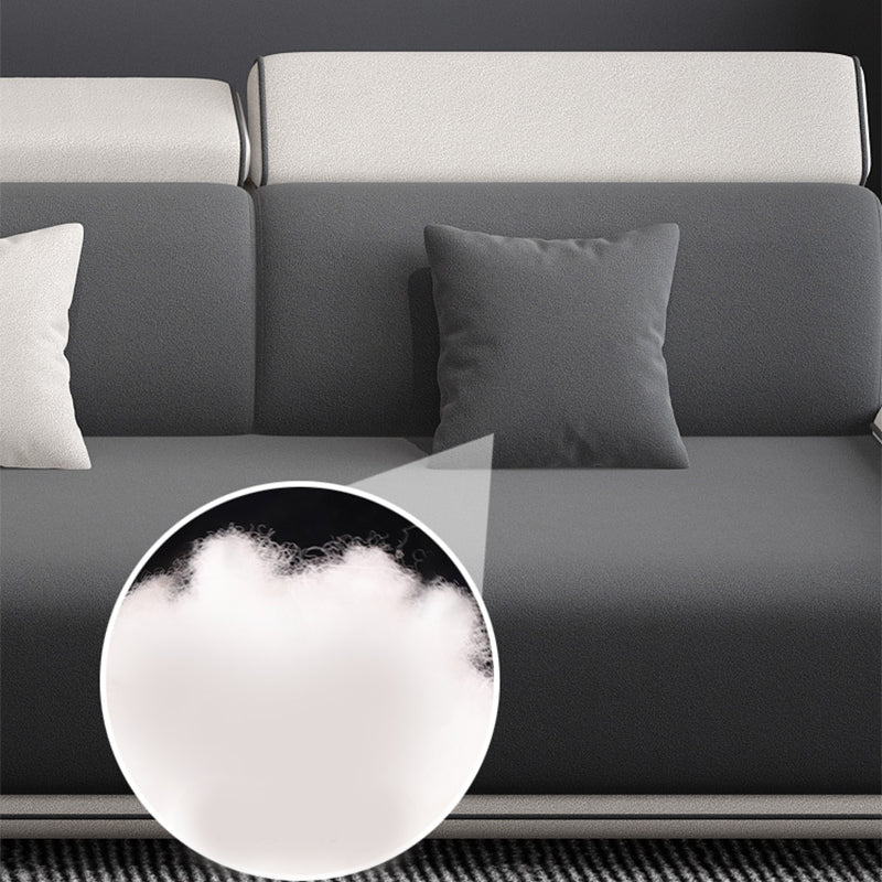 149.6"Lx70.8"Wx30.3"H Faux leather Sectional Cushion Back Sectional for Living Room Clearhalo 'furn' 'furn_sectionals' 'Furniture' 'furniture_sectionals' 'Living Room Furniture' 'Sectionals' 4946279