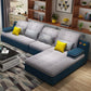 Pillow Top Arm Cushion Back Sectional L-Shape Sofa and Chaise for Four People Light Grey Right Clearhalo 'furn' 'furn_sectionals' 'Furniture' 'furniture_sectionals' 'Living Room Furniture' 'Sectionals' 4946285
